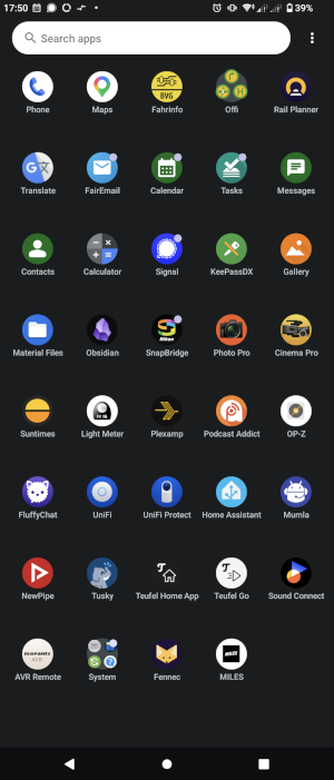 My phone's app drawer